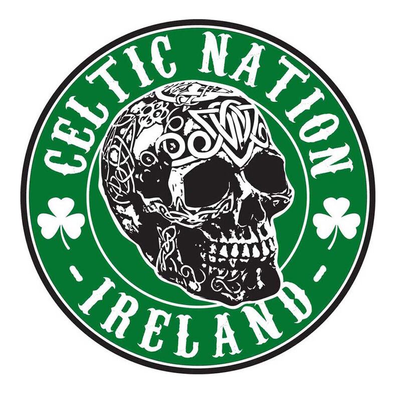 Celtic Nation Ireland Skull sticker