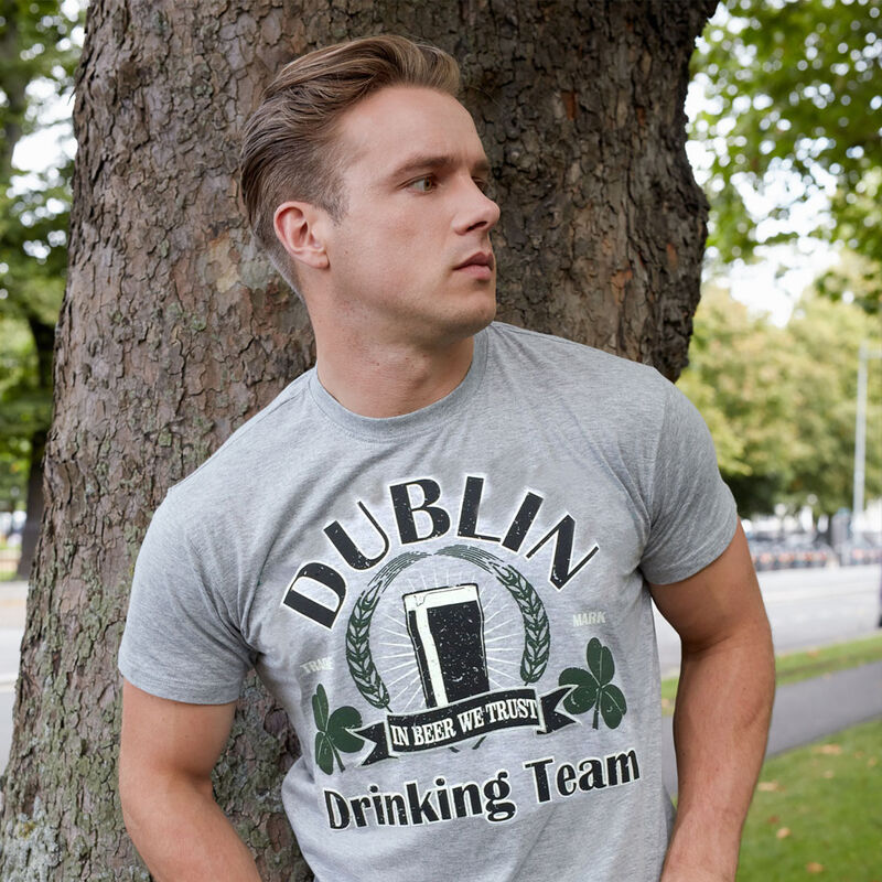 Dublin Drinking Team 2020 T-Shirt  Grey Colour