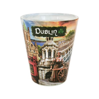 Dublin Montage Loose Shot Glass With Famous Dublin Landmarks