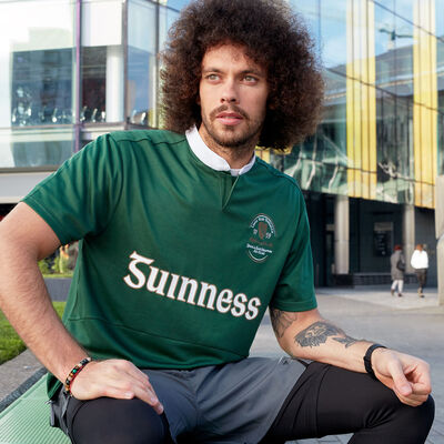 Official Guinness Rugby Performance Top With Lionn Dub Dúbalta Crest, Green Colour