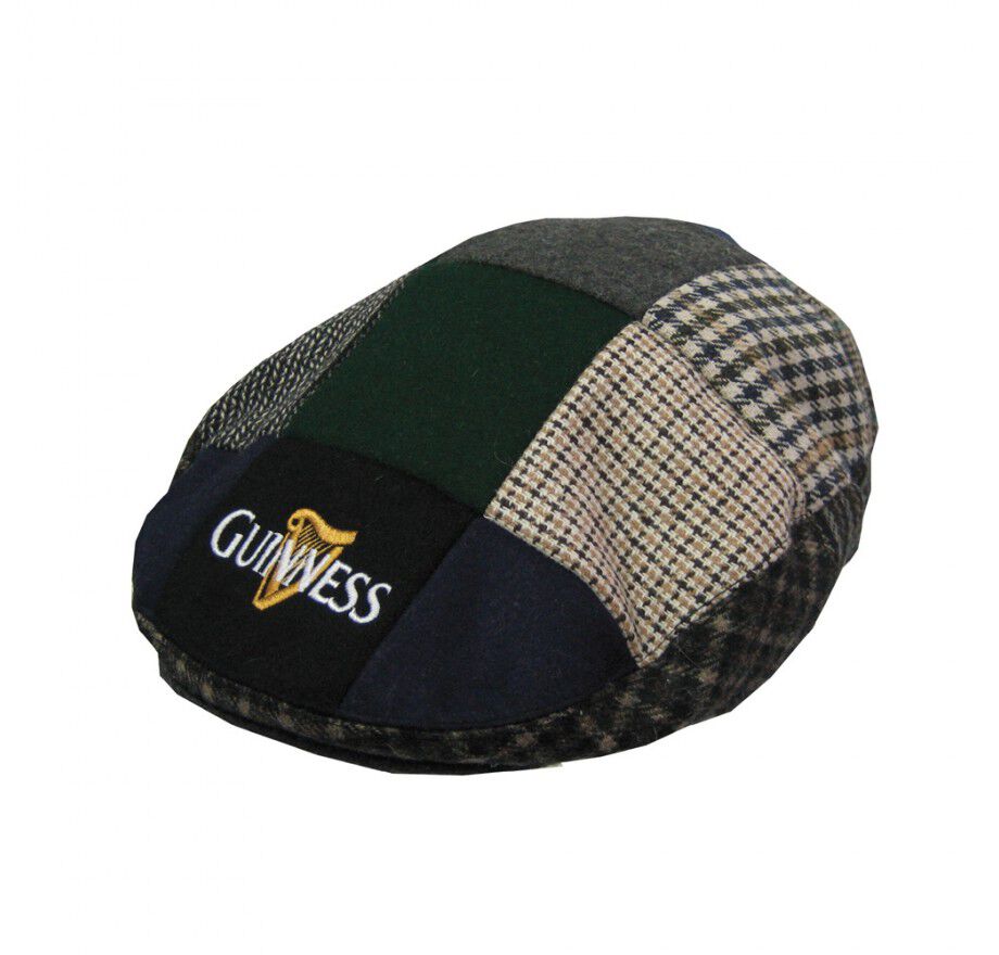Black Guinness Woven Beanie Hat With Dublin Ireland Label Design