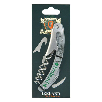 Ireland Collage Metal Corkscrew With Ireland Sign And Irish Landmarks