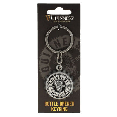 Guinness Bottle Cap Bottle Opener Keychain