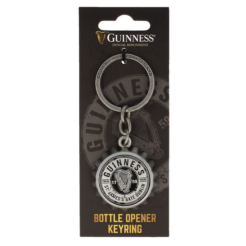 Guinness Keychain With Guinness Bottle Cap Embossed With Guinness Logo