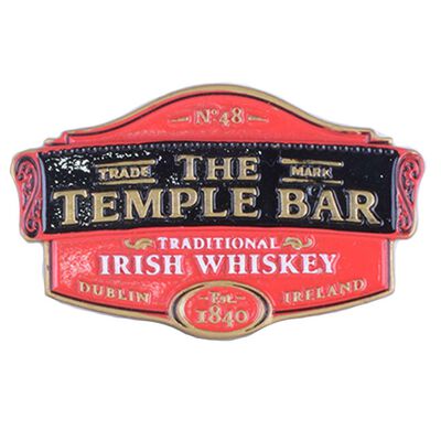 Resin Magnet Of The Temple Bar Traditional Irish Whiskey Logo