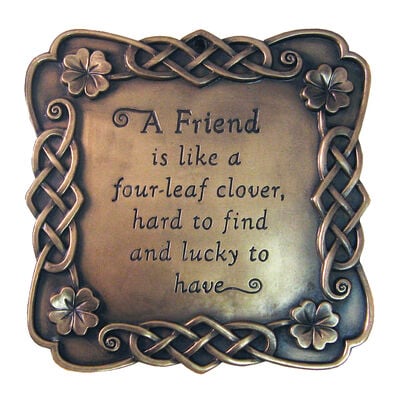 Bronze Plated Wall Plaque With A Friend Saying Design 15cm X 15cm
