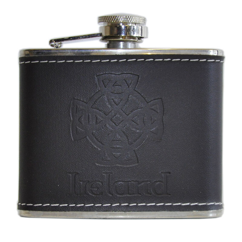 Stainless Steel Hip Flask With Trinity Knot Design