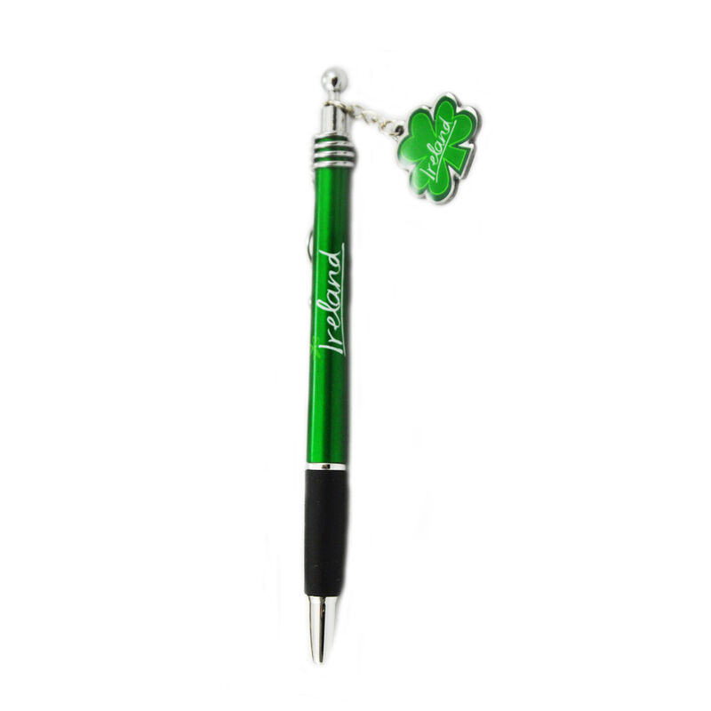 Ireland Pen With Green Shamrock Charm