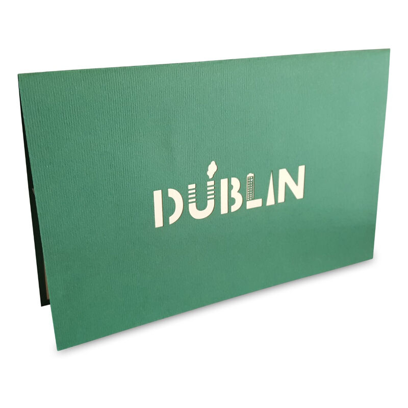 Pop-Up Card with Dublin City Skyline and Landmarks Design