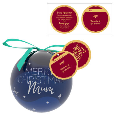 Merry Christmas Mum Bauble With Starry Night Design
