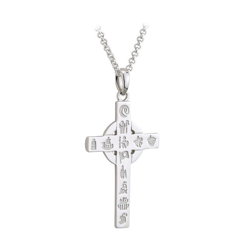 Christmas Gift Cross Pendant Sterling Silver Jewelry Sterling Silver Cross Pendant w/ CZ Gifts For Him Jewelry Gifts For Her