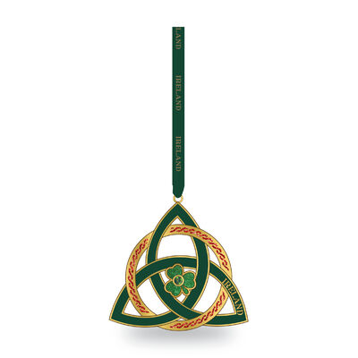 Metal Hanging Decoration with Trinity Knot and Shamrock Design