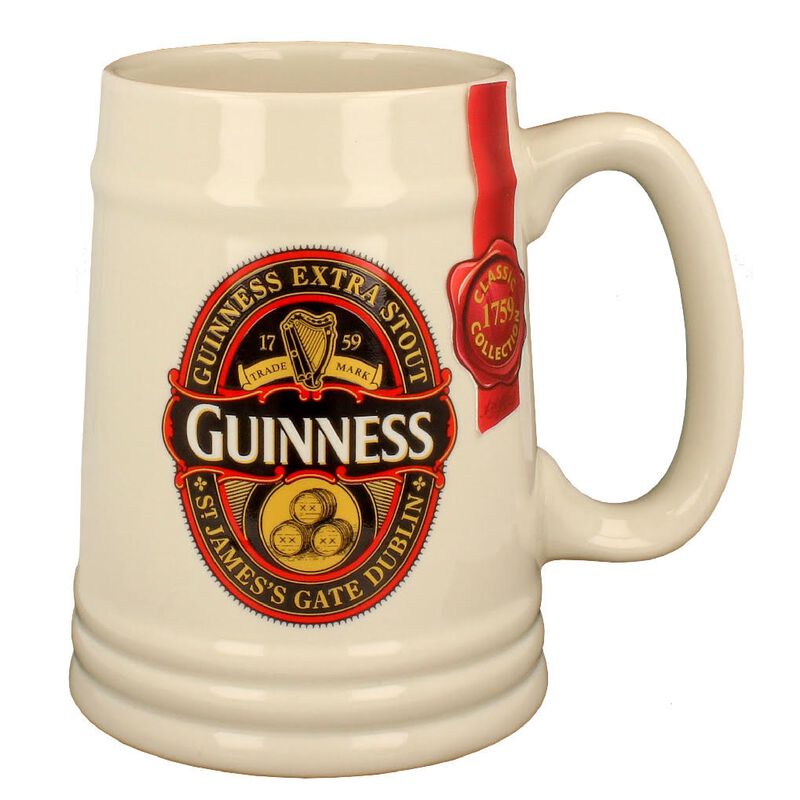 Buy Guinness Label Cream Ceramic Tankard Carrolls Irish