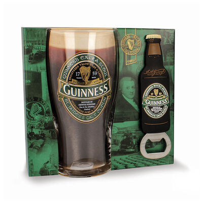 Guinness Pint Glass & Bottle Opener Gift Set