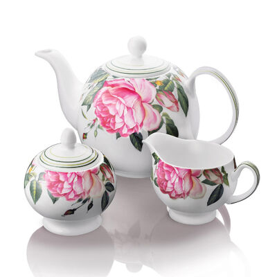 Newbridge Silverware Fine Bone China Rose 3 piece Tea Set