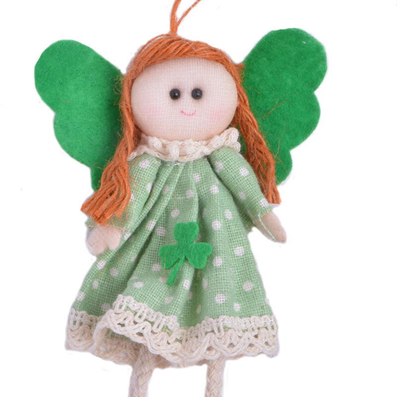Hand Made Irish Fairy Angel With Green Skirt Hanging Decoration