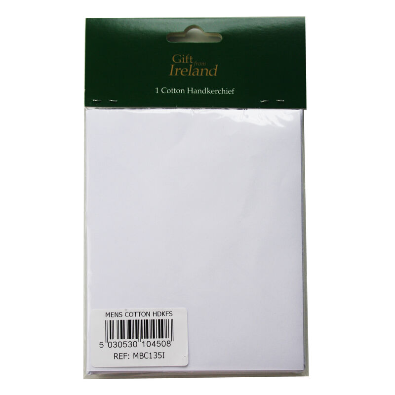 Mens Pure Cotton Handkerchief With Green Ireland and Shamrock Print