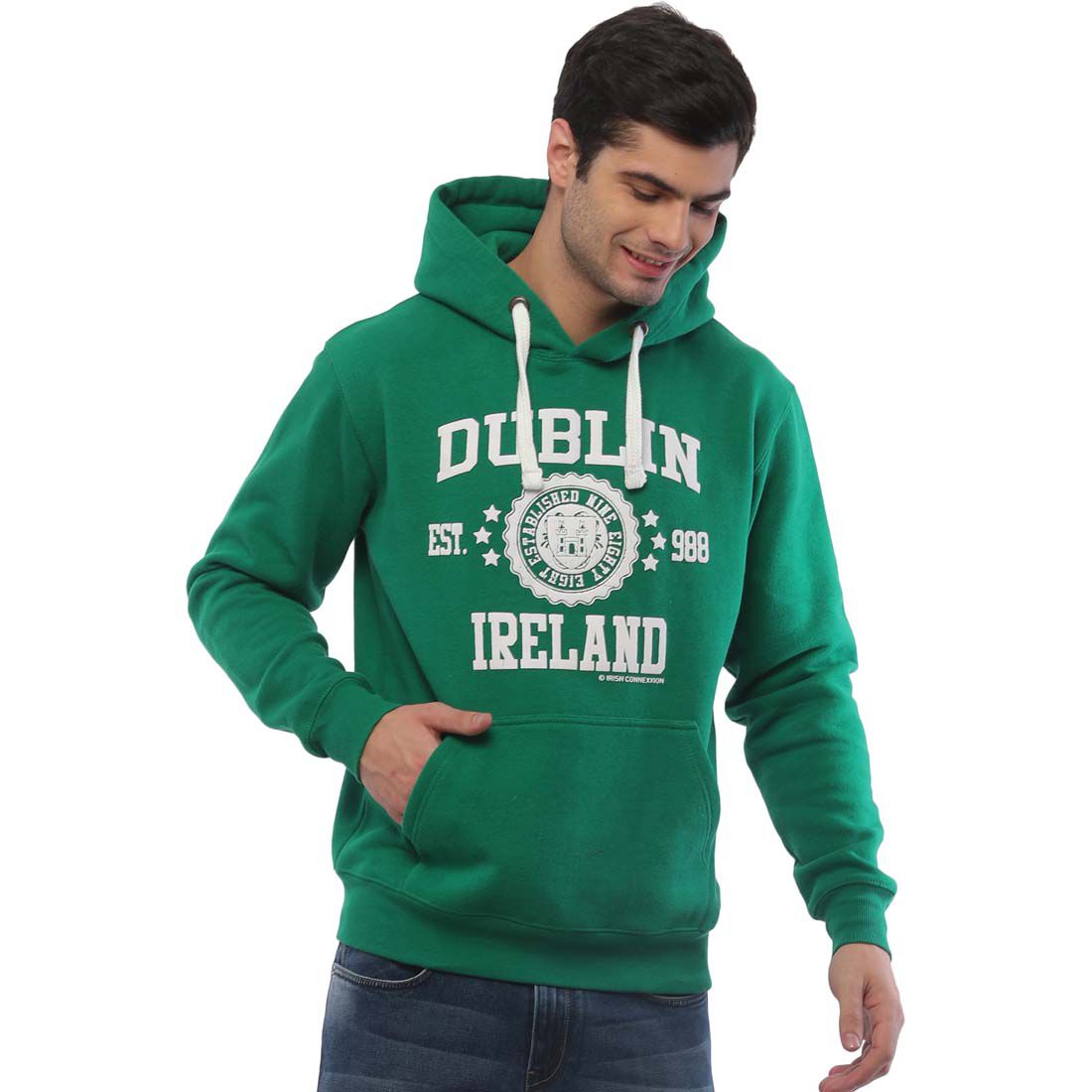 Buy Pullover Hoodie With Dublin Capital City 988 Print 