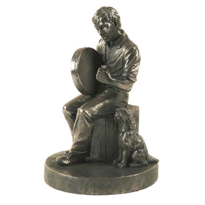 6.5” Bodhran Player Bronze Statue