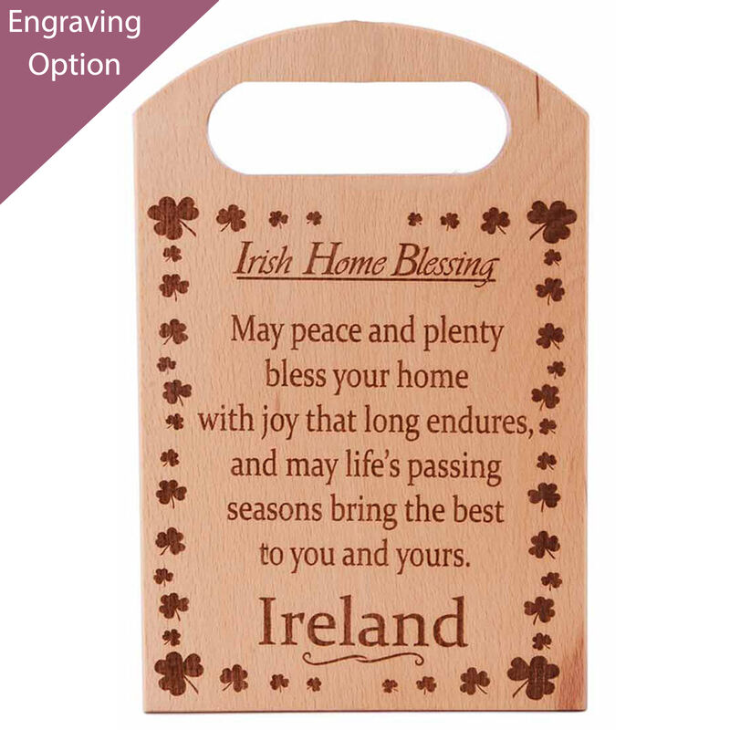 Wooden Chopping Board With Irish Home Blessing Small