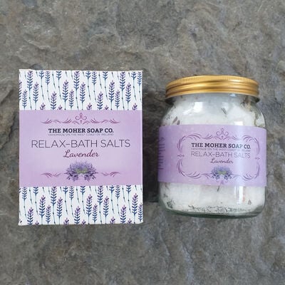 The Moher Soap Co. Lavender Relax Bath Salts, 320G Jar