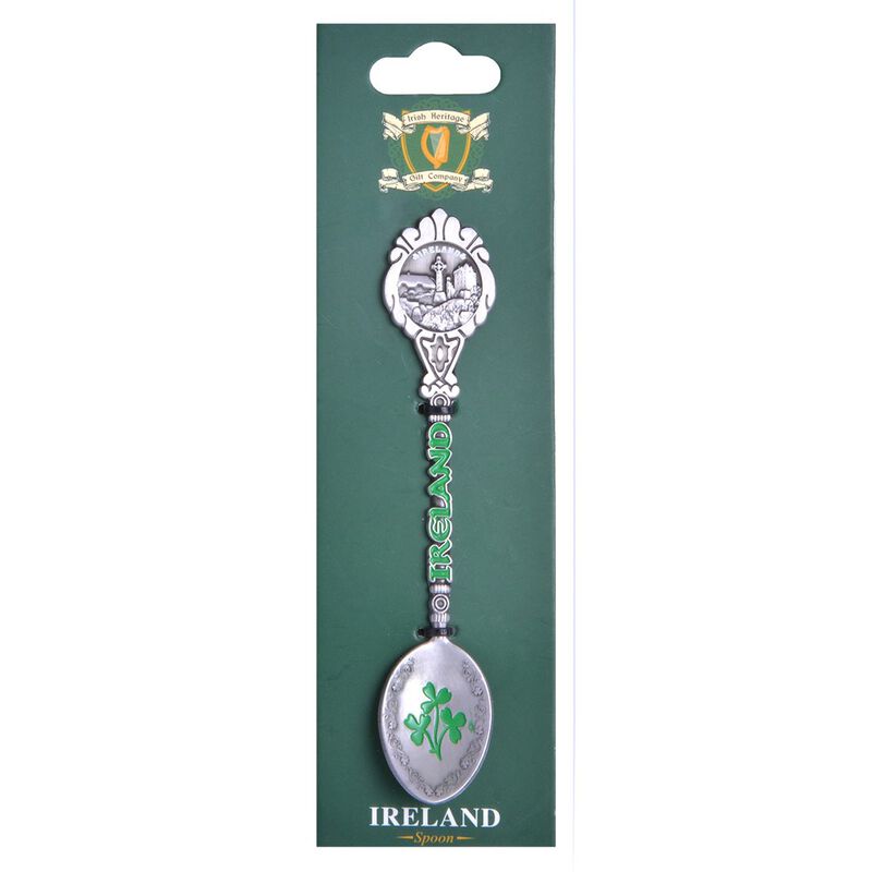 Ireland College Collectible Spoon With Ireland Sign And Shamrock Design