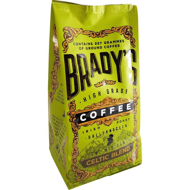 Bradys High Grade Irish Roast Ground Coffee  Celtic Blend 227G
