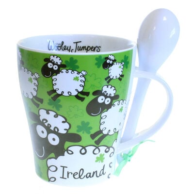 Irish Mug And Spoon Set Wooley Jumpers