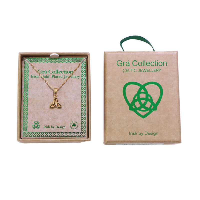 Grá Collection Gold Plated Trinity Knot Pendant