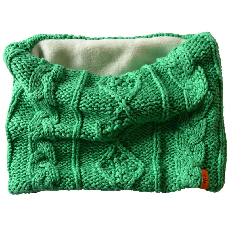 Patrick Francis Ireland Kids Aran Knit Chunky Snood, Green Colour