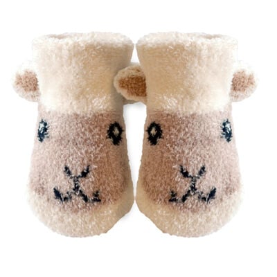 Patrick Francis Ireland Baby Woolly  Sheep Face Booties  Cream Colour