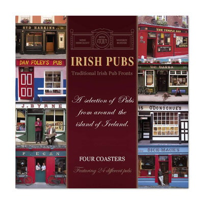 Irish Pubs Designed Coasters - Set of Four