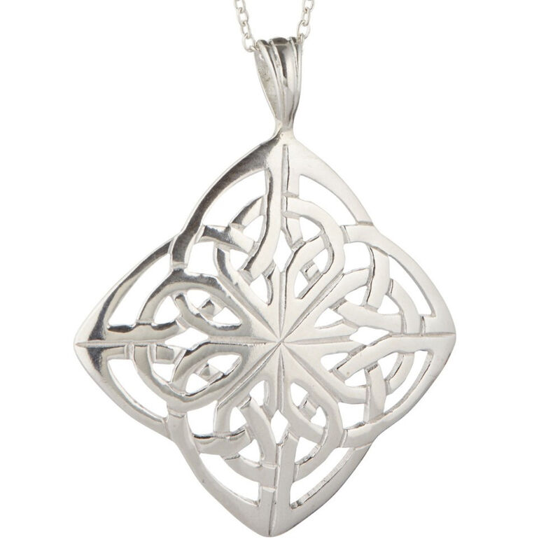 Hallmarked Sterling Silver Celtic Knotwork Style Designed Pendant