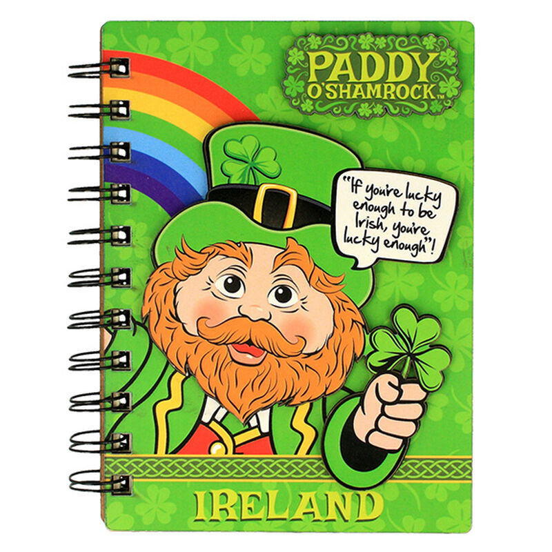 Paddy O'Shamrock Wooden Notepad  