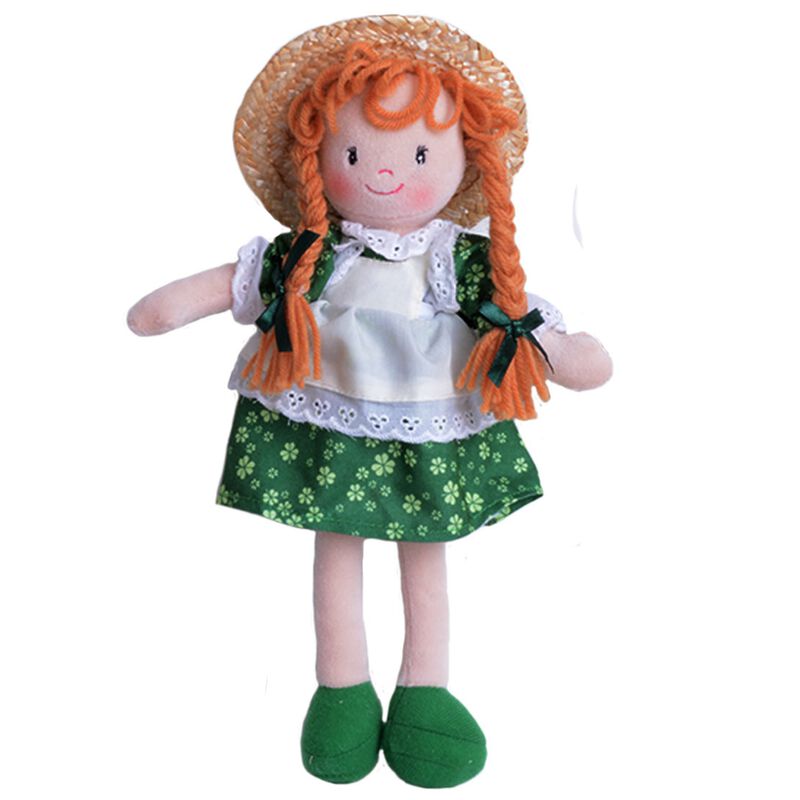 Grainne The Irish Rag Doll In A Dress And Apron With Straw Hat