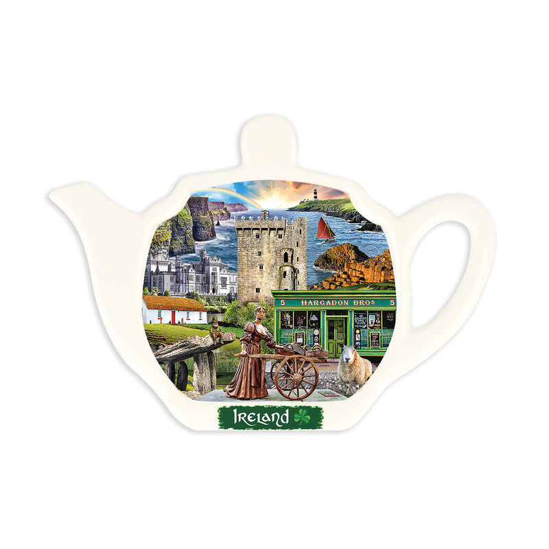Ireland Montage Tea Bag Holder With Famous Ireland Landmarks