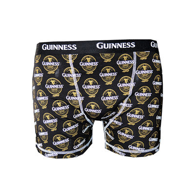 Guinness Boxer Shorts With Bottle Labels  Black Colour