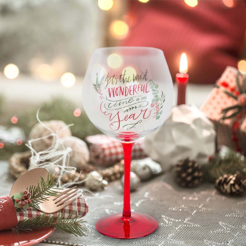 Most Wonderful Time of the Year Gin Glass