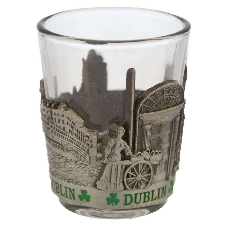 Dublin Shot Glass With Metal Wrap