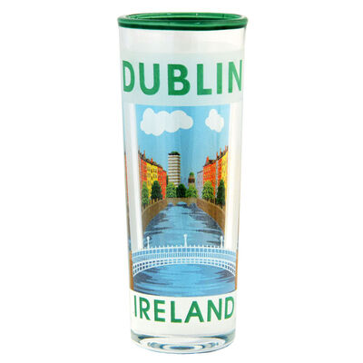 Dublin Ireland Shooter Glass With Scenic Ha'Penny Bridge Design