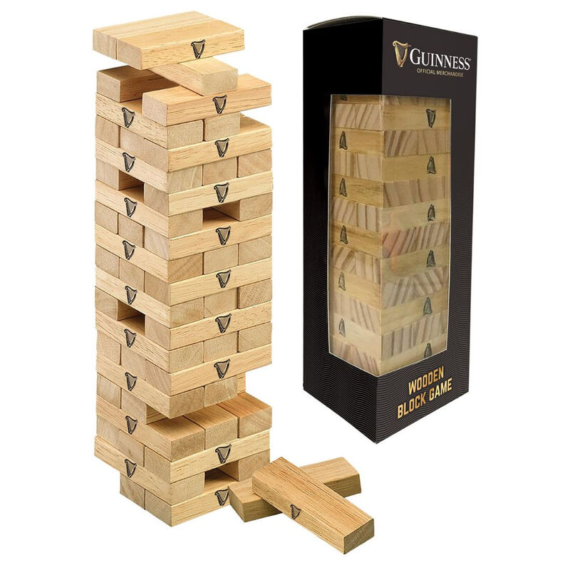 Guinness Official Merchandise Wooden Block Game With Harp Details