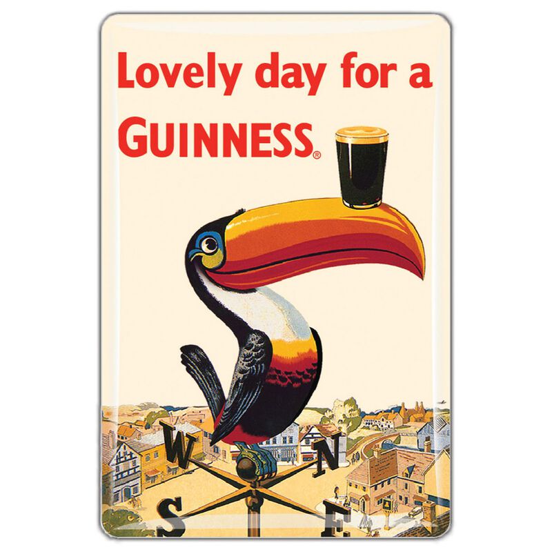 Guinness Official Merchandise Quality Epoxy Magnet With Toucan Design