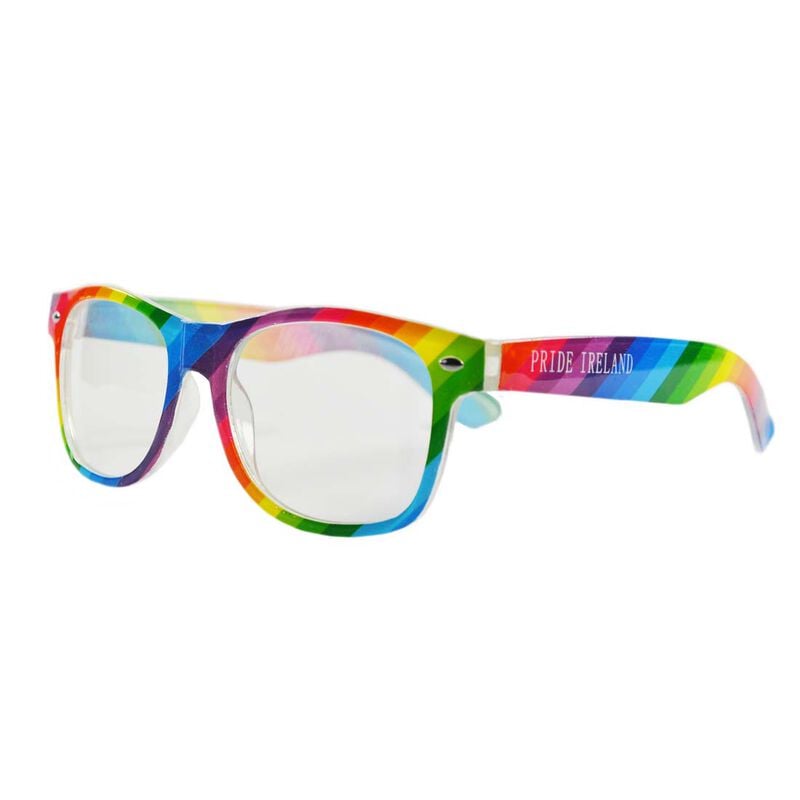 Pride Coloured Novelty Glasses With White 'Pride Ireland' Print
