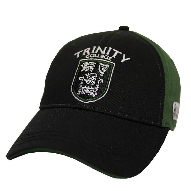 Trinity College Dublin Official Merchandise Black And Bottle Green Baseball Cap