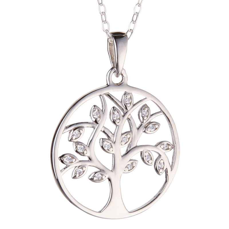 Hallmarked Sterling Silver Kilkenny Silver Tree Of Life Round Design Pendant 