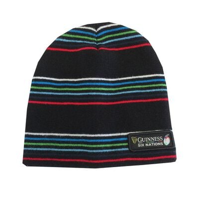 Guinness Official Merchandise Six Nations Multi Stripe Knit Hat