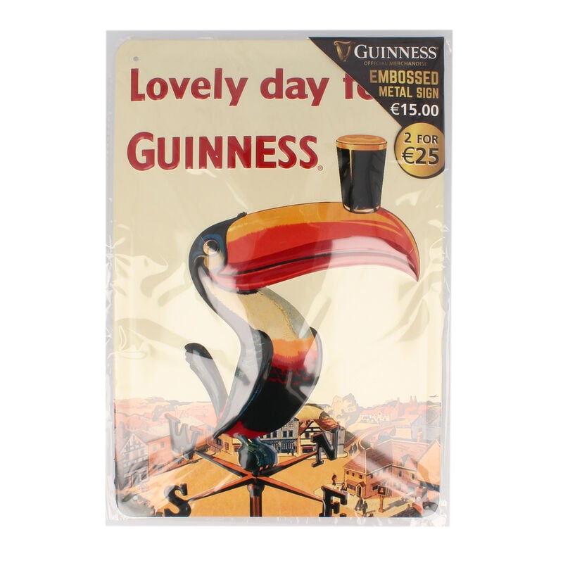 Guinness Metal Sign With Iconic Toucan On A Weathervane (20Cm X 30Cm)