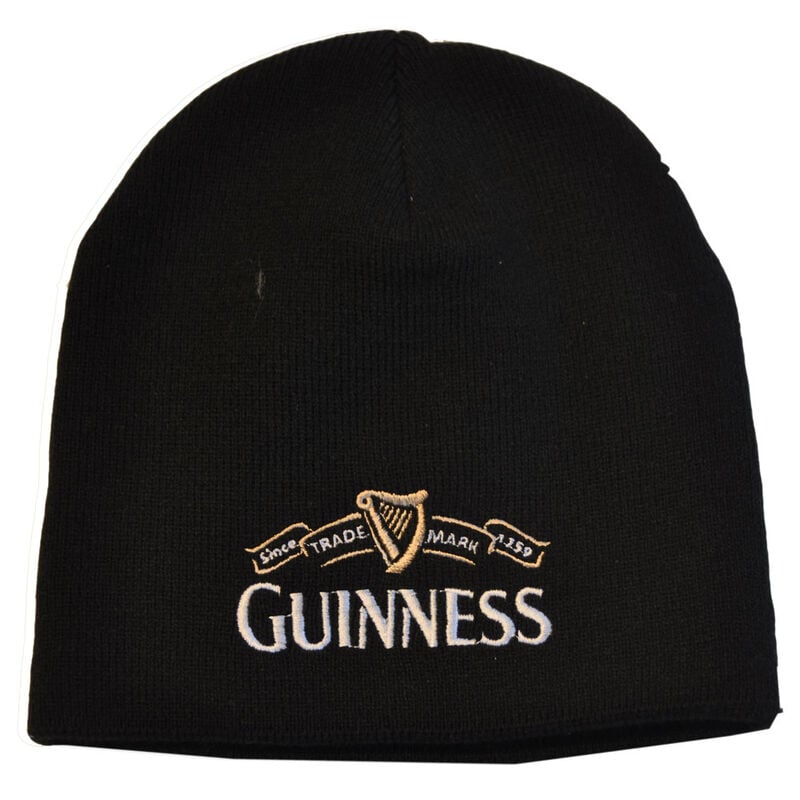 Guinness Beanie Hat With White Guinness Trademark Logo  Black Colour