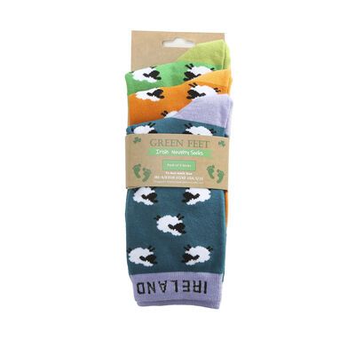 Ireland Multicoloured Sheep Socks 3 Pack