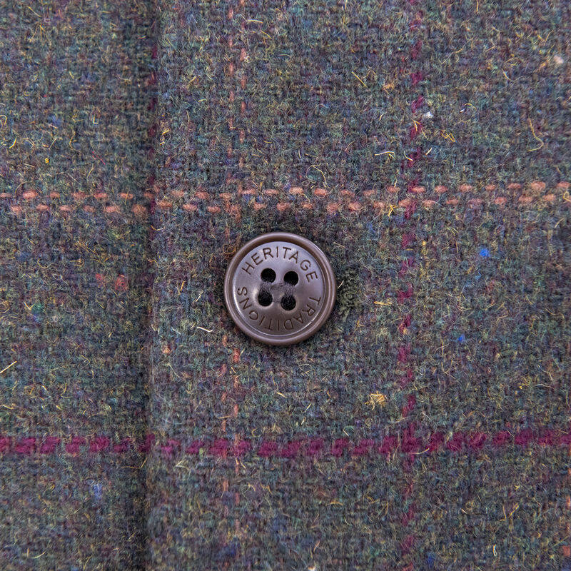 Heritage Traditions Tweed Box Check Waistcoat, Green Colour